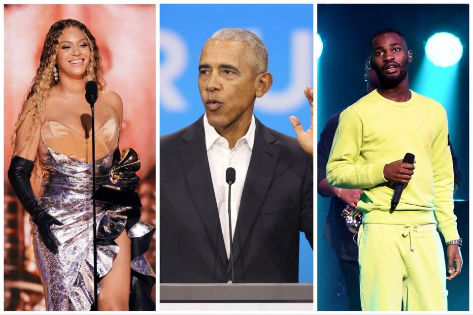 Beyoncé, Barack Obama and Dave (Getty)