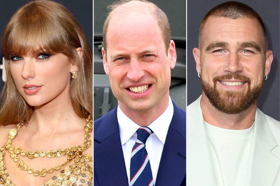 <p>Amy Sussman/Getty; JC Olivera/Getty; Chris Jackson/Getty</p> Taylor Swift, Prince William, Travis Kelce.