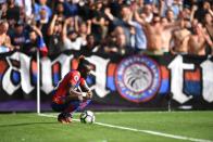 Football Soccer Britain - Crystal Palace v AFC Bournemouth - Premier League - Selhurst Park - 27/8/16 Crystal Palace's Pape Souare Action Images via Reuters / Tony O'Brien Livepic EDITORIAL USE ONLY. No use with unauthorized audio, video, data, fixture lists, club/league logos or "live" services. Online in-match use limited to 45 images, no video emulation. No use in betting, games or single club/league/player publications. Please contact your account representative for further details.