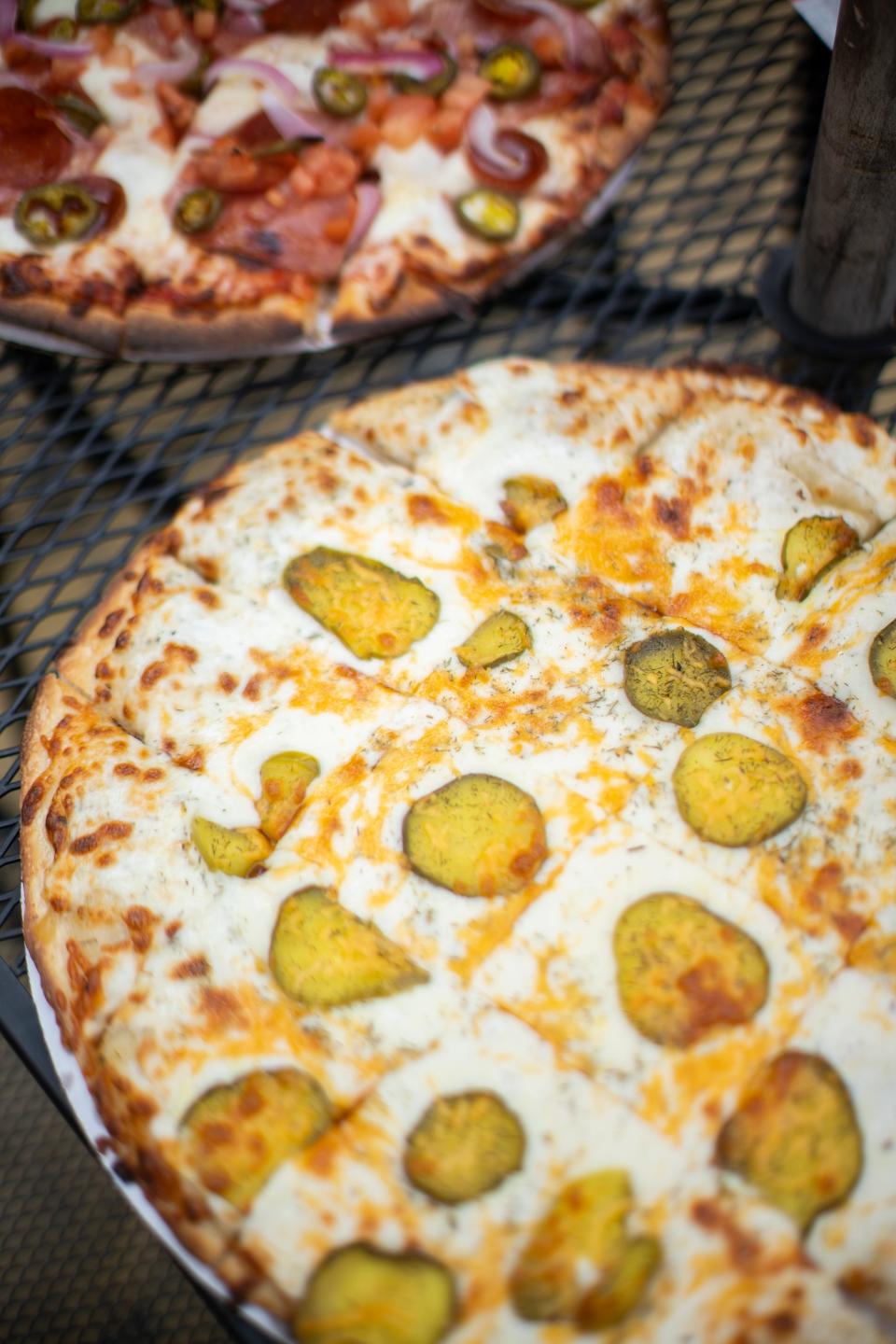 Slammers' pickle pizza