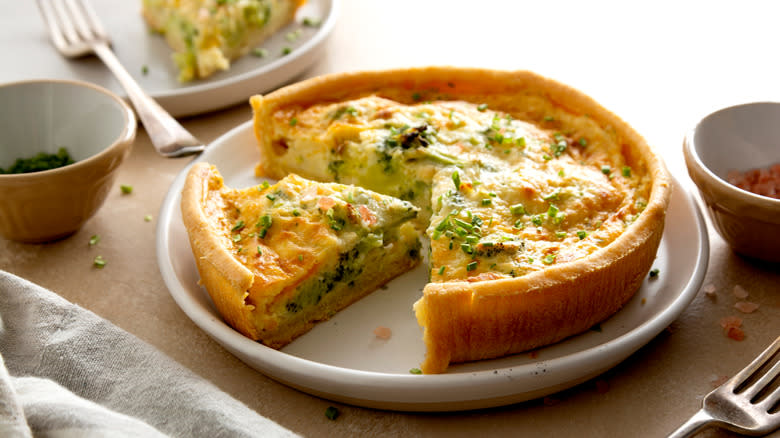 Quiche Lorraine on a plate