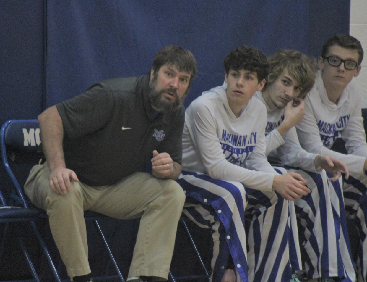 Mackinaw City boys basketball assistant coach Bryan Bergstrom, a 1997 Cheboygan High School graduate, has coached his son Lucas and other standout Comet players since their younger days.