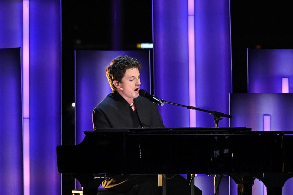 PHOTO: Charlie Puth performs onstage during the 10th Breakthrough Prize Ceremony at the Academy of Motion Picture Arts and Sciences on April 13, 2024 in Los Angeles, California. (Lester Cohen/Getty Images)