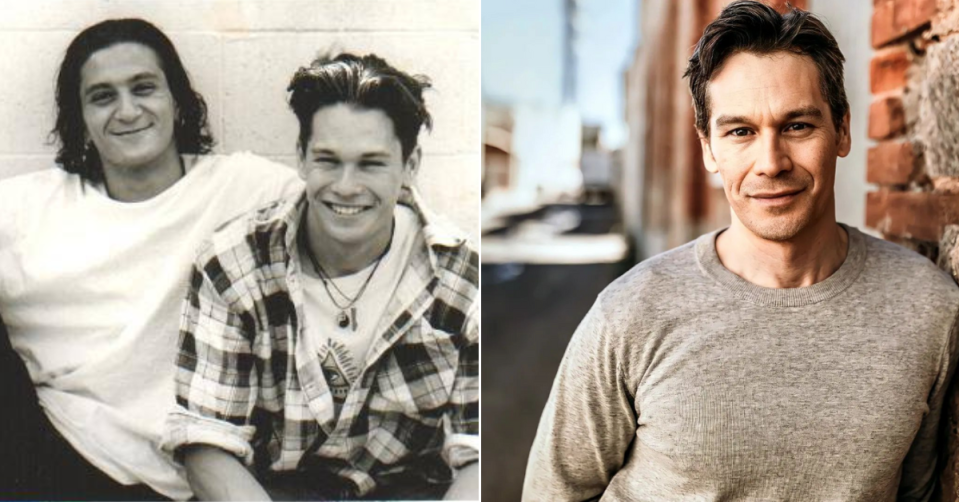 Corey Page as Steve on Heartbreak High and today. Photo: Instagram/@coreycpage