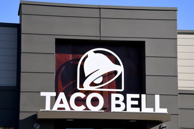 <p>Ethan Miller/Getty Images</p> Taco Bell sign