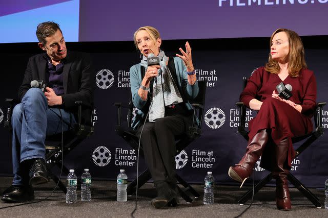 <p>Theo Wargo/Getty </p> Josh Singer, Jamie Berstein and Kristie Macosko Krieger at the New York Film Festival on Oct. 3, 2023.
