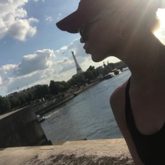 <p>Kisses from Klossy! The model puckered up to the iconic sight in July. “Paris je t’aime,” she captioned this selfie, snapped from afar. That is very clear. (Photo: <a rel="nofollow noopener" href="https://www.instagram.com/p/BWD6OoOlVyS/" target="_blank" data-ylk="slk:Karlie Kloss via Instagram;elm:context_link;itc:0;sec:content-canvas" class="link ">Karlie Kloss via Instagram</a>) </p>