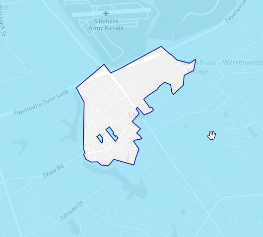 The Shaw Heights neighborhood on Murchison Road at the Fort Liberty border is in a “doughnut hole” — it is surrounded by Fayetteville but is not part of it.