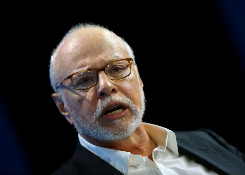 FILE PHOTO: Paul Singer, founder and president of Elliott Management Corporation, speaks at WSJD Live conference in Laguna Beach