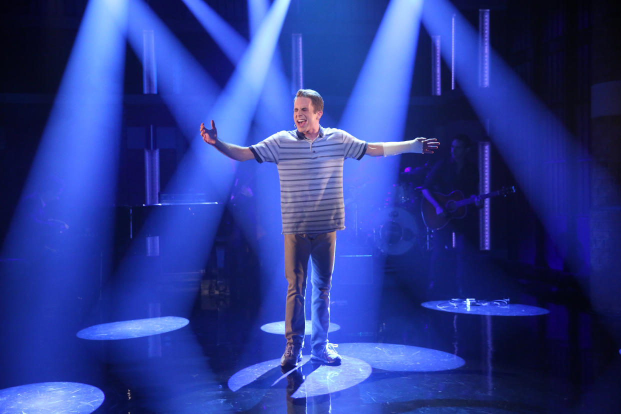 Ben Platt during a performance of the musical "Dear Evan Hansen." (Photo: NBC via Getty Images)
