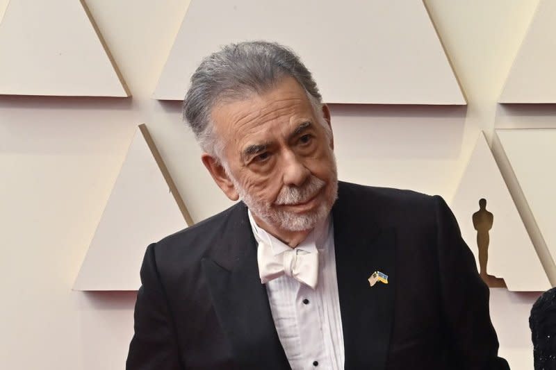 Director Francis Ford Coppola arrives for the 94th annual Academy Awards at the Dolby Theatre in the Hollywood section of Los Angeles on March 27, 2022. The filmmaker turns 85 on April 7. File Photo by Jim Ruymen/UPI