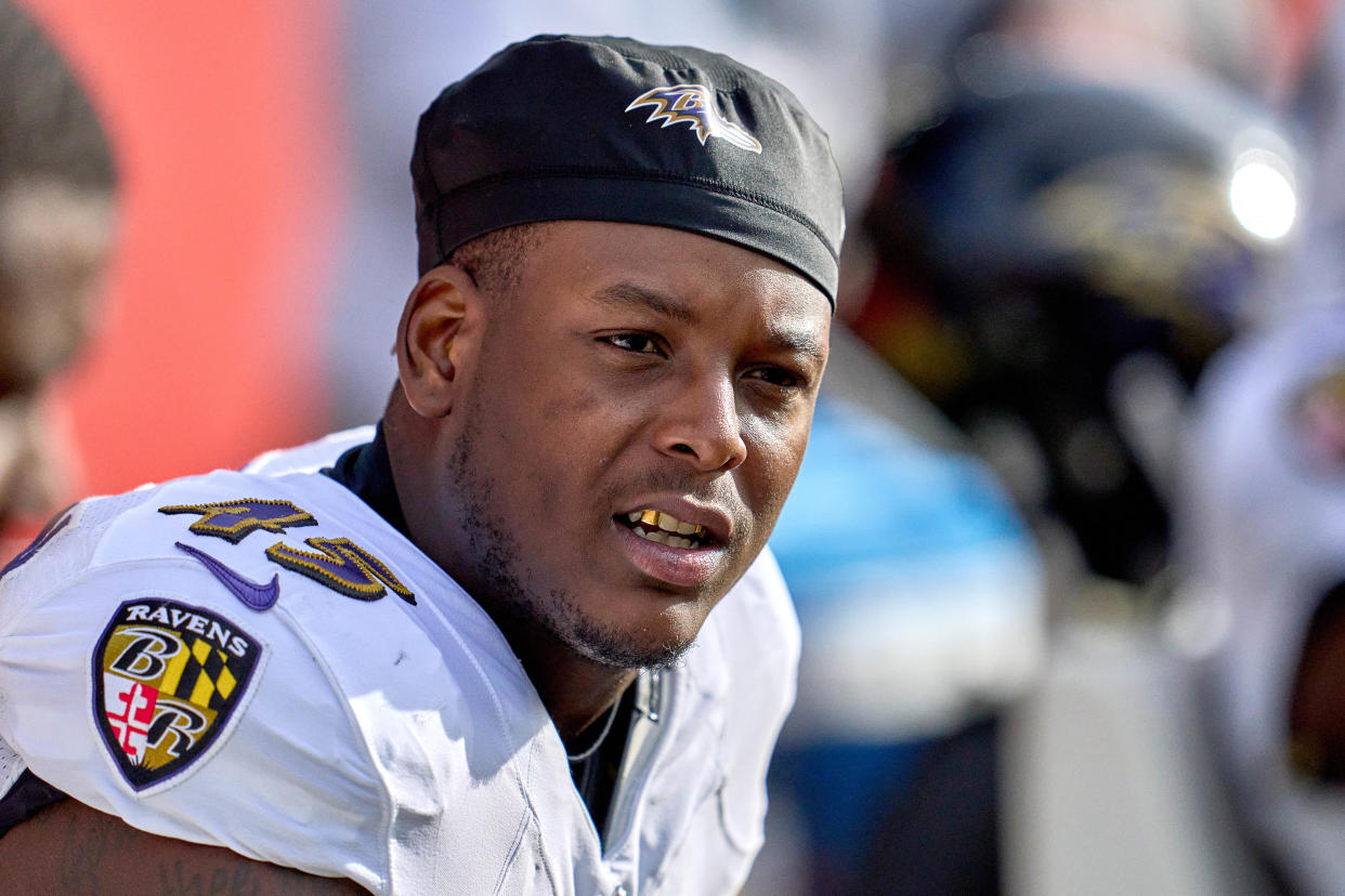 Ravens linebacker Jaylon Ferguson died at the age of 26 in his home earlier this month. (Photo by Robin Alam/Icon Sportswire via Getty Images)