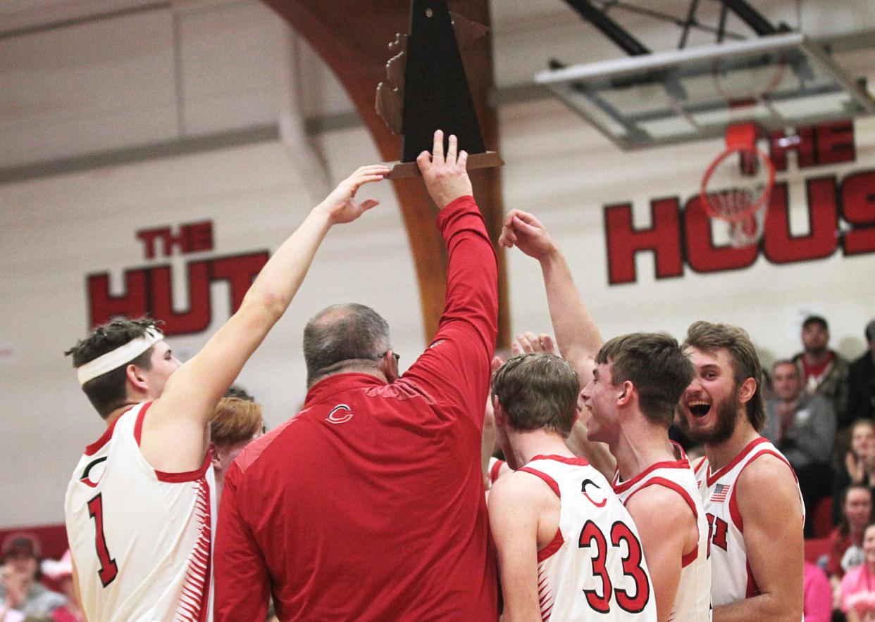 The Colon Magi won their third consecutive district title on Friday night, beating Mendon.