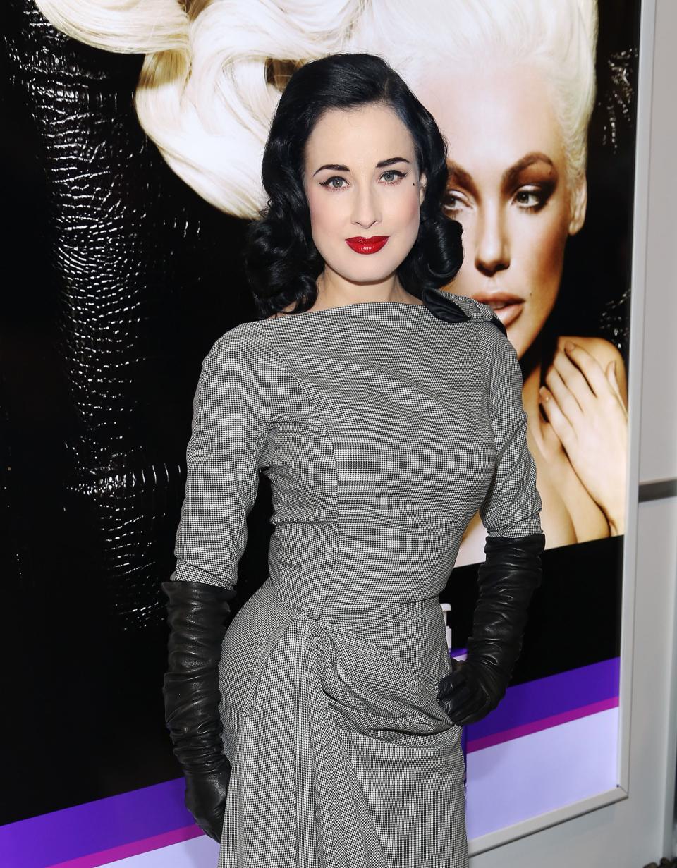 <h1 class="title">Dita Von Teese Attends The International Beauty Show</h1><cite class="credit">Rob Kim/Getty Images</cite>