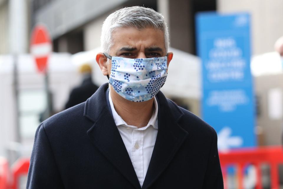 Man in the mask: Sadiq Khan says face coverings should be worn outdoorsPA