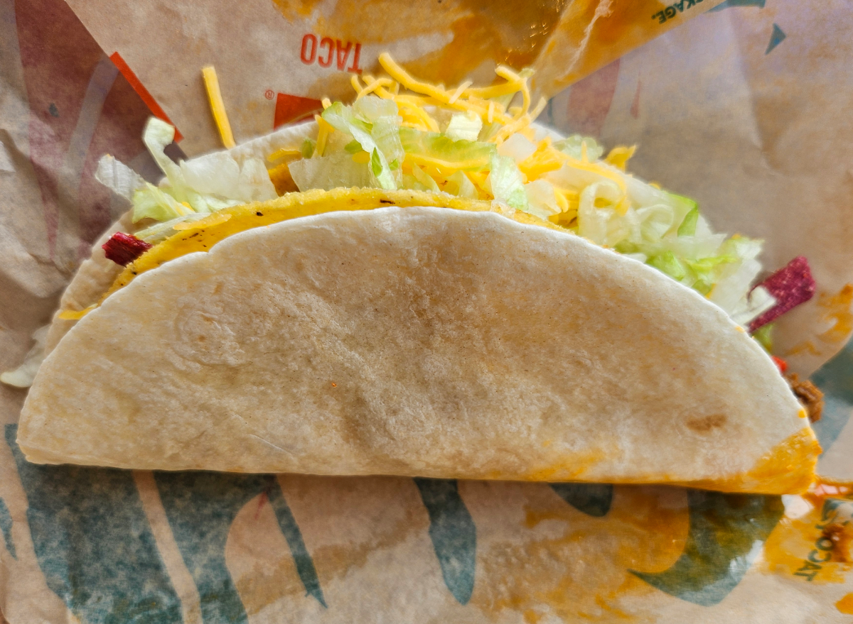 double stacked taco from taco bell.