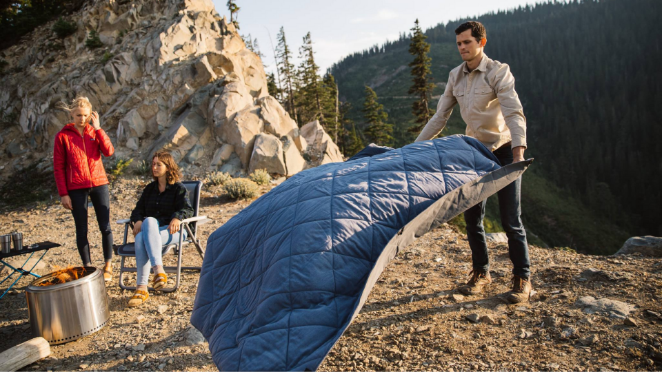 This waterproof blanket is ideal for campers.