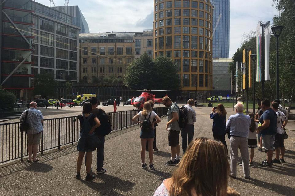 Emergency crews attending the scene at the Tate Modern art gallery. (PA / @greg_ritchie)