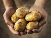 <b>Potatoes pack healthy carbs:</b> Potatoes contain a fat-fighting compound called resistant starch that can help keep weight in check. One medium spud with the skin will run you just around 100 calories, and with more potassium than bananas, potatoes also help fight heart disease by keeping blood pressure low.