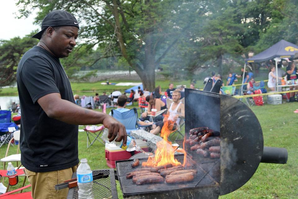 Cookouts are a Fourth of July tradition, as seen here at Lake Storey Park in Galesburg on July 4, 2016.