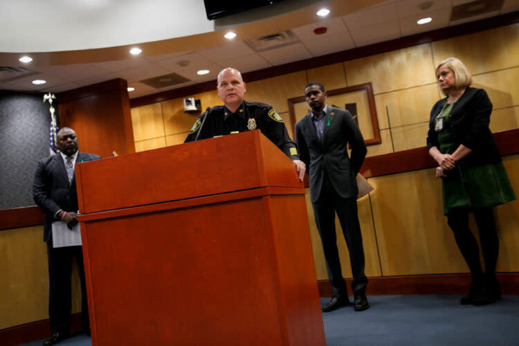 Chief of Police Steve Drew speaks at a press conference held discussing details of the shooting in Newport News, Virginia, on Jan. 9, 2023. (Getty Images)