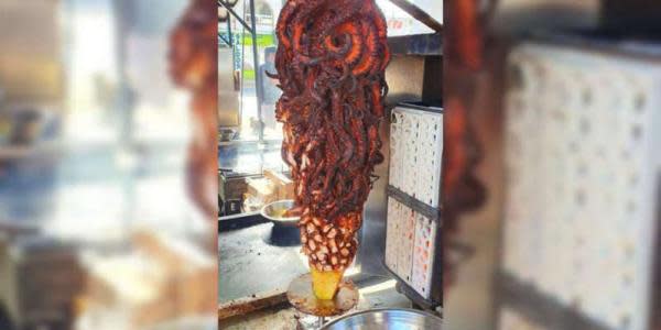 VIDEO: ‘’Trompo de pulpo al pastor’’ lo nuevo de Ensenada  