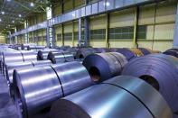 Cold rolled pickled coils are pictured at the ThyssenKrupp Steel USA factory in Calvert, Alabama, in this undated handout photo. REUTERS/ThyssenKrupp Steel USA/Handout via Reuters