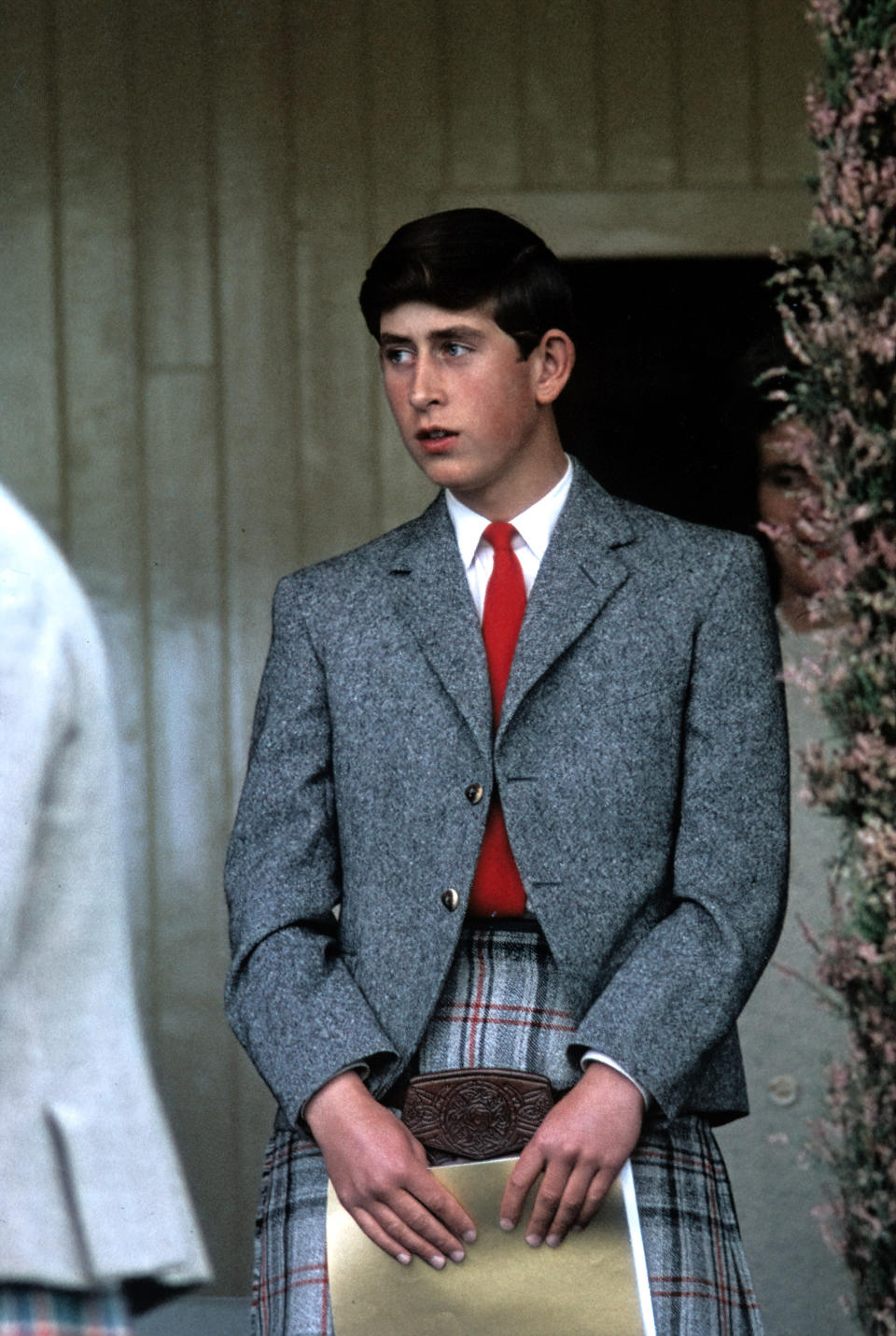 View of Prince Charles, Prince of Wales (and future King Charles III) during the Braemar Gathering, Braemar, Scotland, 1964. (Photo by Judy Appelbee/Princess Diana Museum/Getty Images)