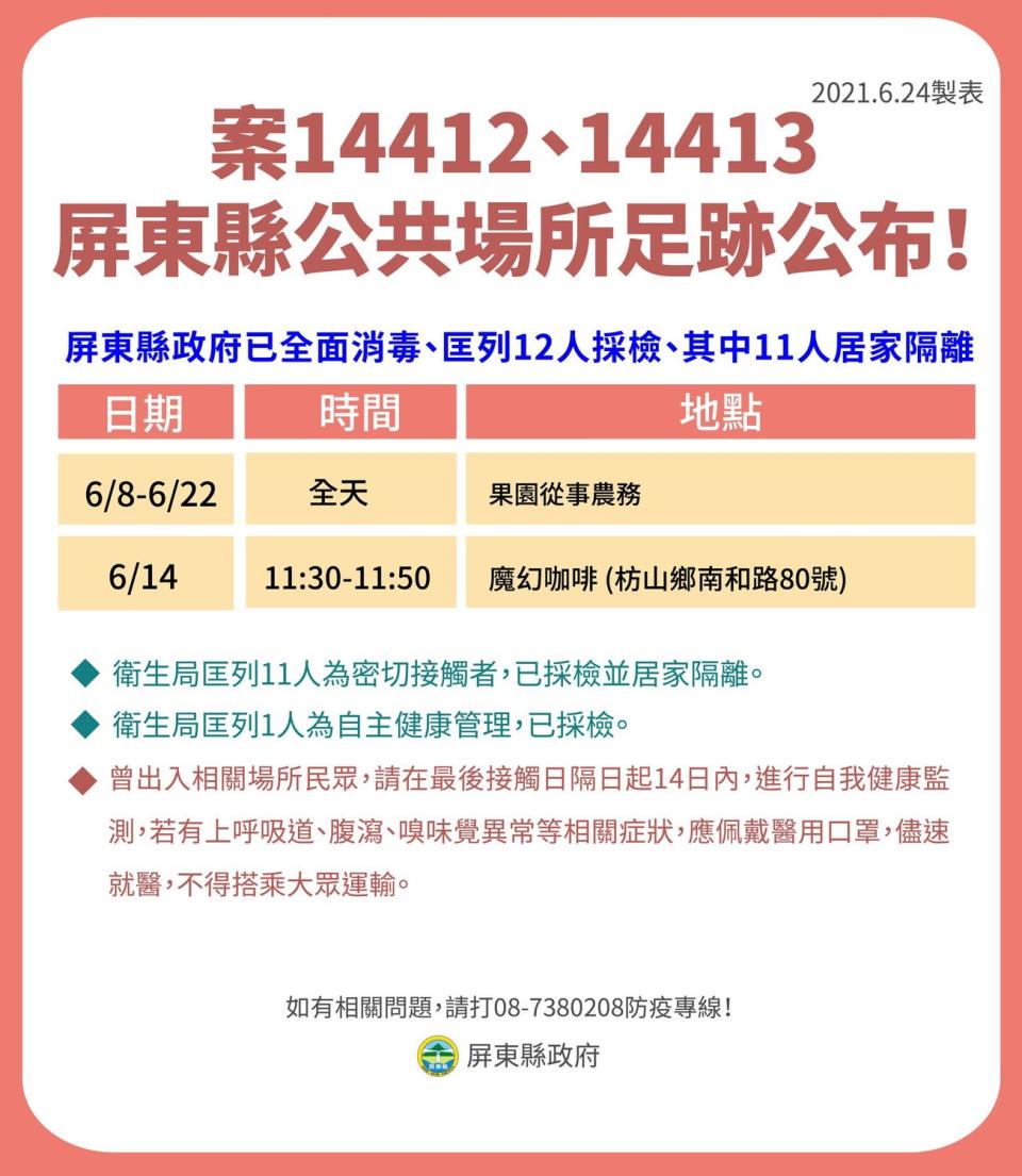 案14412、14413屏東縣活動史。   圖：翻攝潘孟安臉書