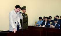 U.S. student Otto Warmbier cries at court in an undisclosed location in North Korea, in this photo released by North Korea's Korean Central News Agency (KCNA) in Pyongyang on March 16, 2016. REUTERS/KCNA