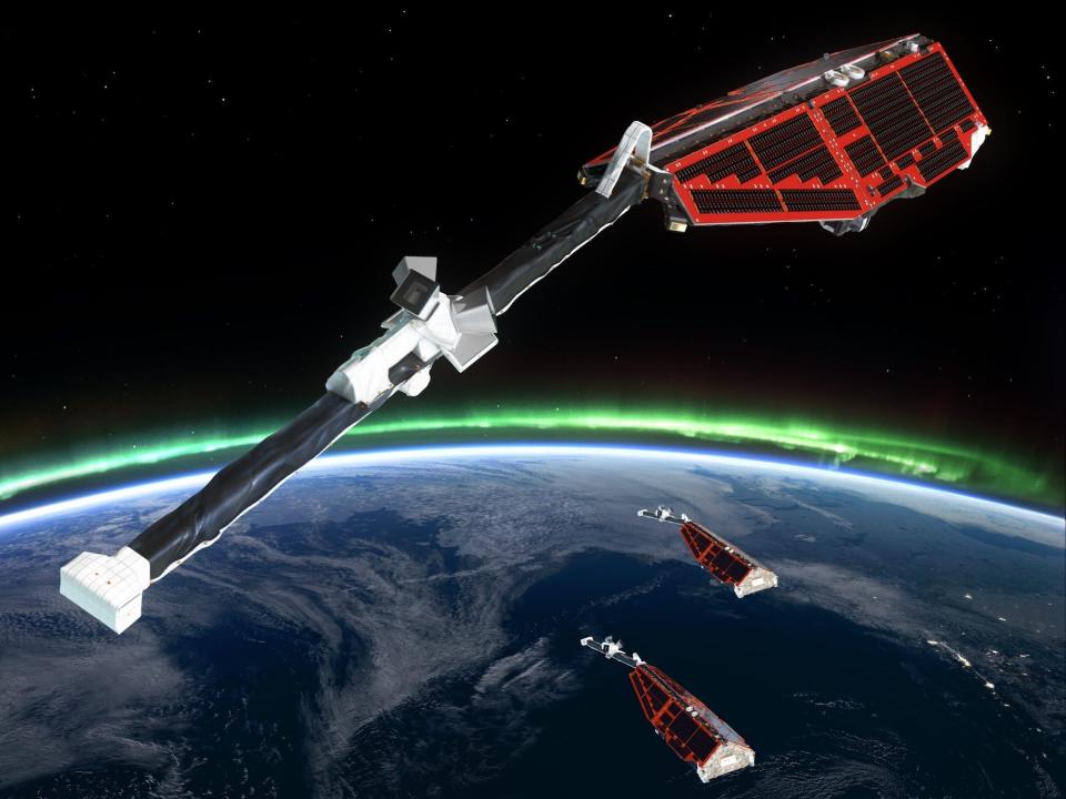 Swarm satellite aurora