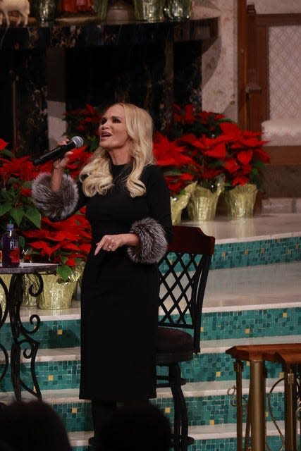 Kristin Chenoweth performs a song during an Esther Women's event at St. Luke's United Methodist Church in Oklahoma City.