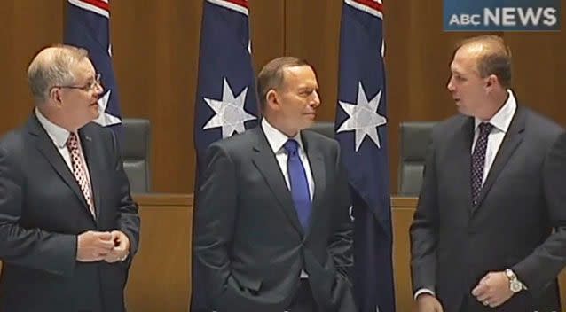 Immigration Minister delivers his joke. Photo: Screenshot