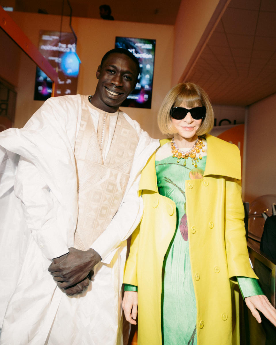 Anna Wintour and Khaby Lame at the Black Carpet Awards in Milan.