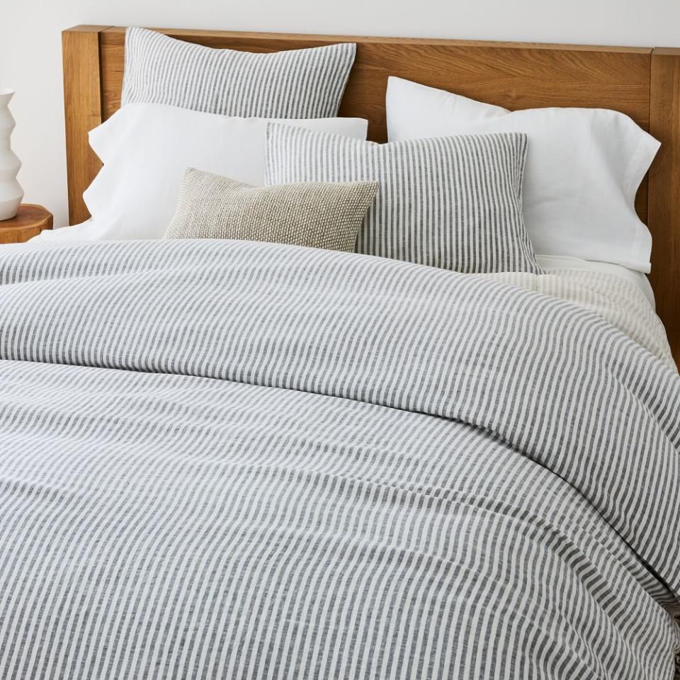 <p><a href="https://go.redirectingat.com?id=74968X1596630&url=https%3A%2F%2Fwww.westelm.com%2Fproducts%2Flinen-classic-stripe-duvet-cover-shams-b3391&sref=https%3A%2F%2Fwww.esquire.com%2Flifestyle%2Fg41073467%2Fbest-duvet-covers%2F" rel="nofollow noopener" target="_blank" data-ylk="slk:Shop Now;elm:context_link;itc:0;sec:content-canvas" class="link ">Shop Now</a></p><p>Flax Linen Classic Stripe Duvet Cover </p><p>westelm.com</p><p>$49.00</p>