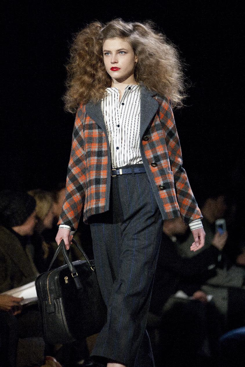 A model walks the runway during the Marc by Marc Jacobs Fall 2013 fashion show during Fashion Week, Monday, Feb. 11, 2013, in New York. (AP Photo/Karly Domb Sadof)