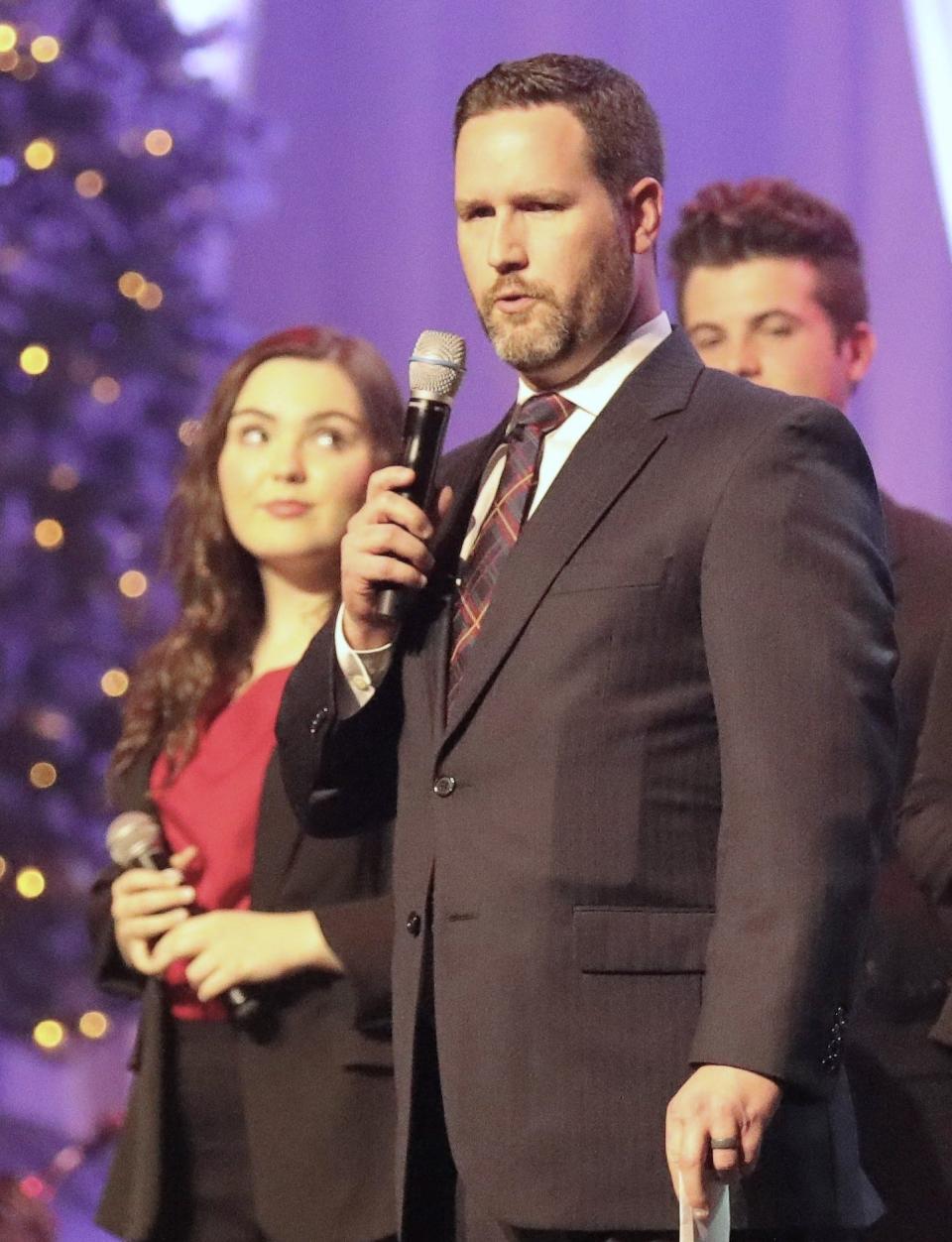 Greg Parsons, Jackson Market President, FirstBank, spoke to the audience during the 24th Annual Union University Scholarship Banquet held at the Carl Perkins Civic Center on Tuesday, November 29, 2022.  FirstBank was the lead sponsor for the event.