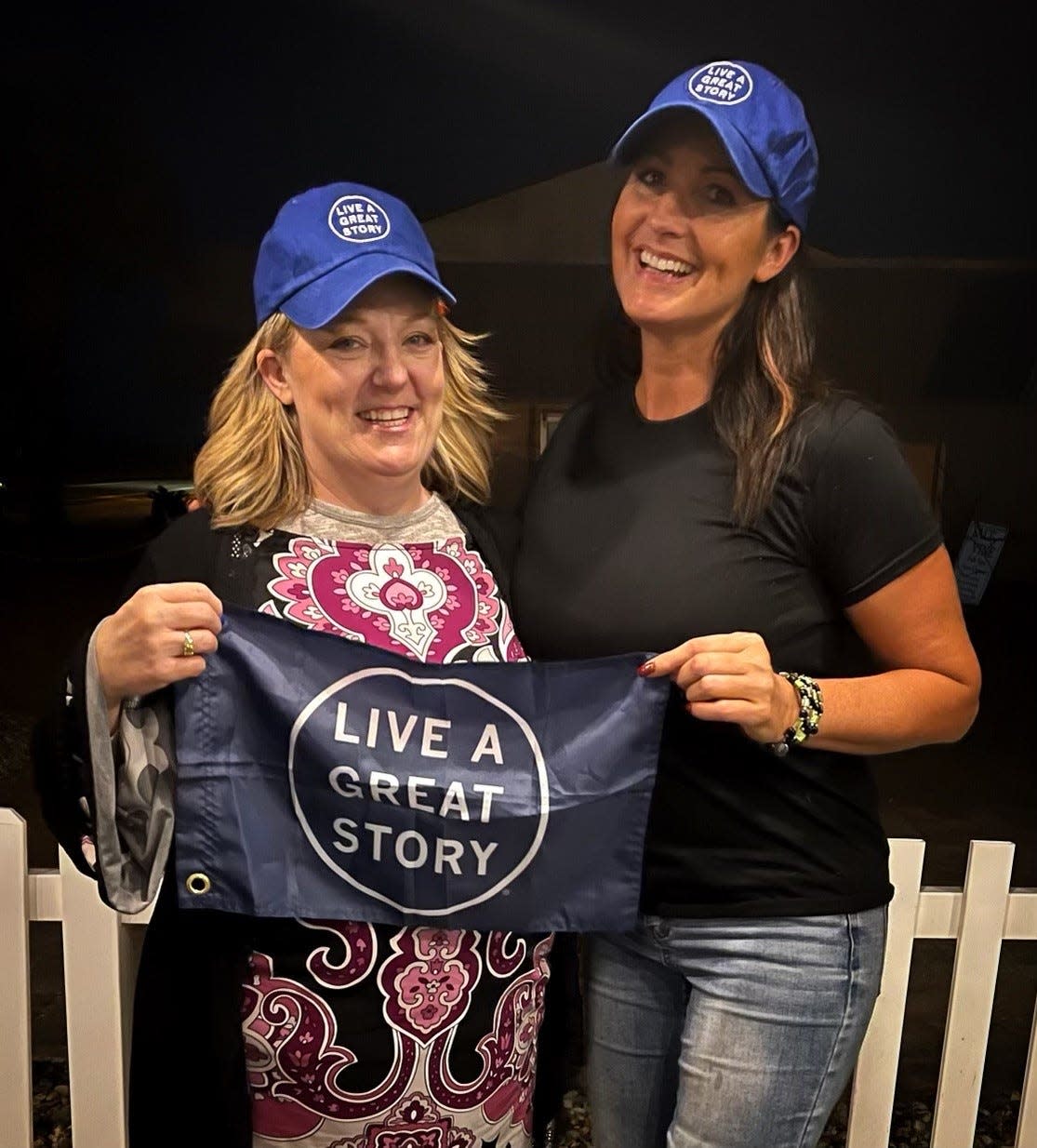 Dawn Fowler, left, poses with Tracy Miley, her kidney donor, on Dec. 6, 2022. The two knew each other from high school in Iowa and when Miley, a health coach from Palm Coast, learned through Facebook Fowler needed a kidney, she jumped at the chance to help.