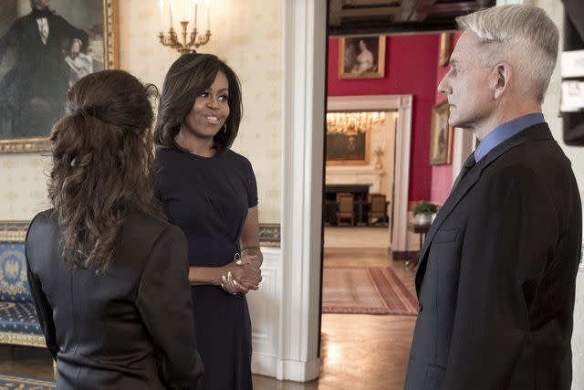 <p>Official White House Photo by Lawrence Jackson via CBS</p> Michelle Obama on 'NCIS'
