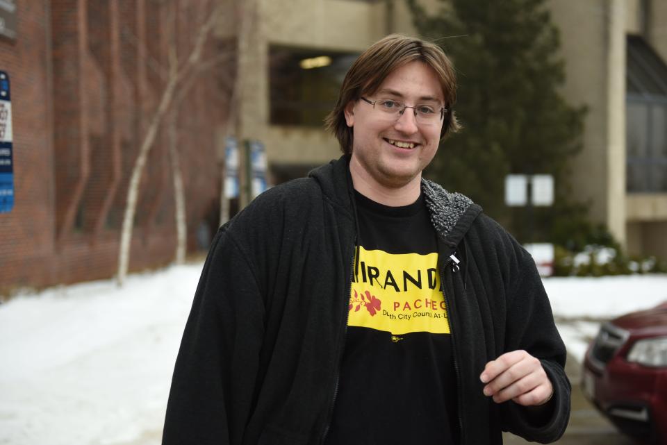 John Leppik poses for a photo at the University of Minnesota Duluth in Duluth, Minnesota on January 25, 2024.