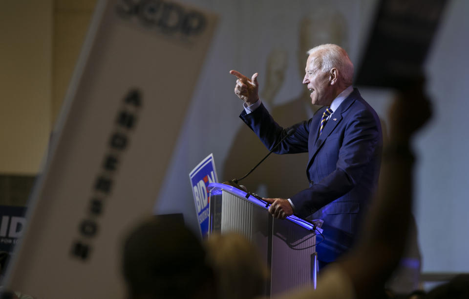 Former Vice President Joe Biden speaks during the South Carolina Democratic Convention in Columbia, S.C. (Tracy Glantz/The State via AP)