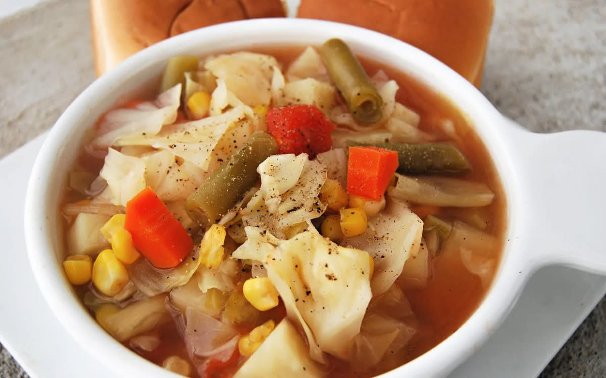 <p>Krista Marshall</p><p>Most of us are counting the days until spring, but in the meantime, let's chase those winter blues away with a big bowl of this delicious slow cooker cabbage soup. </p><p><strong>Get the recipe: <a href="https://parade.com/850959/kristamarshall/slow-cooker-cabbage-soup/" rel="nofollow noopener" target="_blank" data-ylk="slk:Slow Cooker Cabbage Soup;elm:context_link;itc:0;sec:content-canvas" class="link rapid-noclick-resp">Slow Cooker Cabbage Soup</a></strong></p><p><strong>Related: <a href="https://parade.com/841764/kristamarshall/cabbage-roll-casserole-fast-and-family-approved/" rel="nofollow noopener" target="_blank" data-ylk="slk:Cabbage Roll Casserole;elm:context_link;itc:0;sec:content-canvas" class="link rapid-noclick-resp">Cabbage Roll Casserole</a></strong></p>