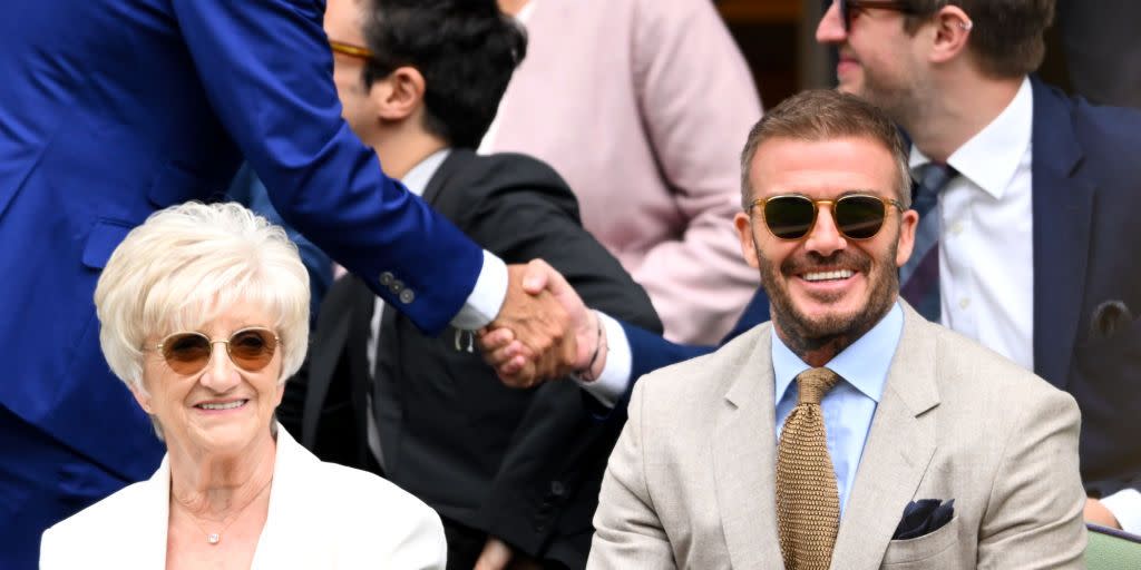 david beckham mum wimbledon