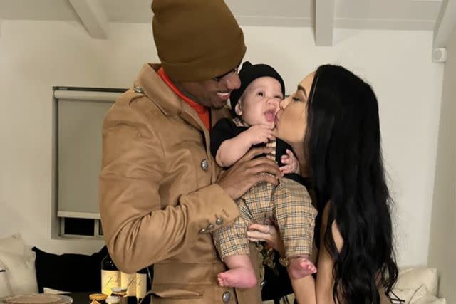 Bre Tiesi/Instagram Nick Cannon and Bre Tiesi kissing son Legendary Love