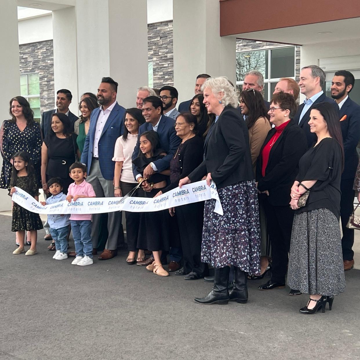 Ribbon cutting for the Cambria Hotel Nashville Airport on April 21, 2022.