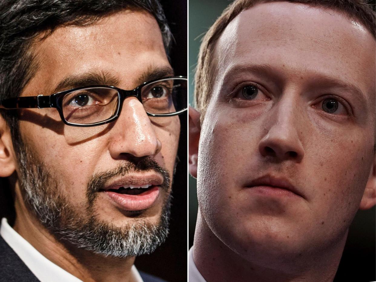 Sundar Pichai Mark Zuckerberg