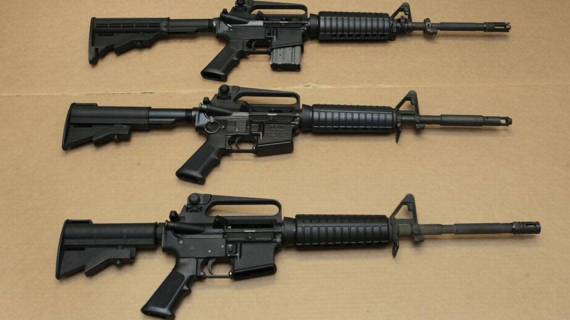 Raleigh Police said a juvenile brought an AR-15 assault rifle to Millbook High School in Raleigh, N.C., on Feb. 23, 2023 during a basketball game.