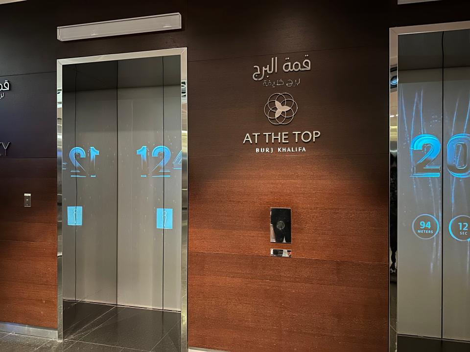 Elevators at the Burj Khalifa.