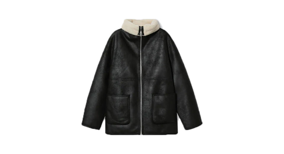 Faux shearling lining coat 