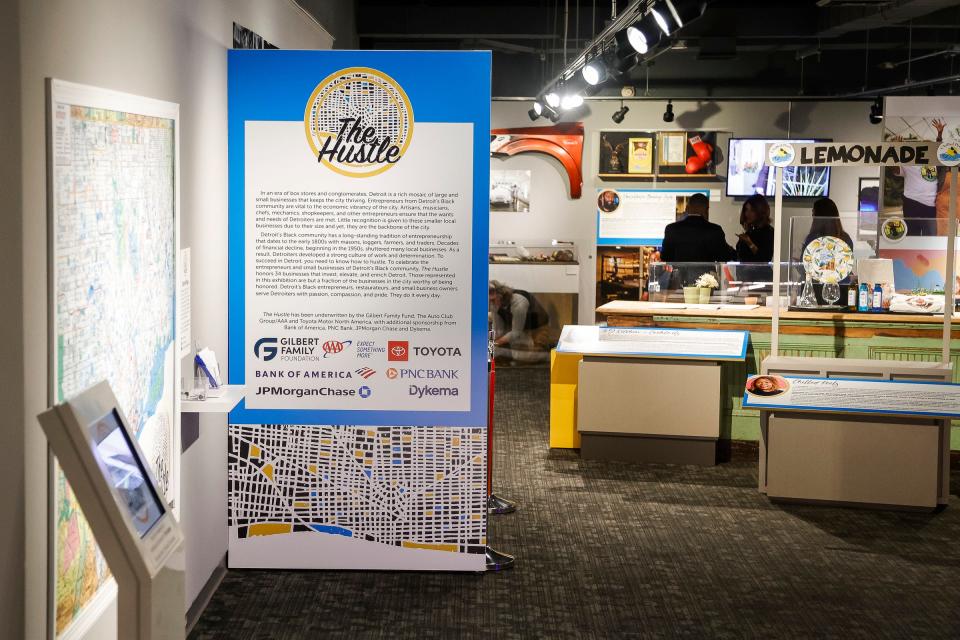The Hustle exhibition at Detroit Historical Museum in Detroit on Wednesday, Nov. 1, 2023.